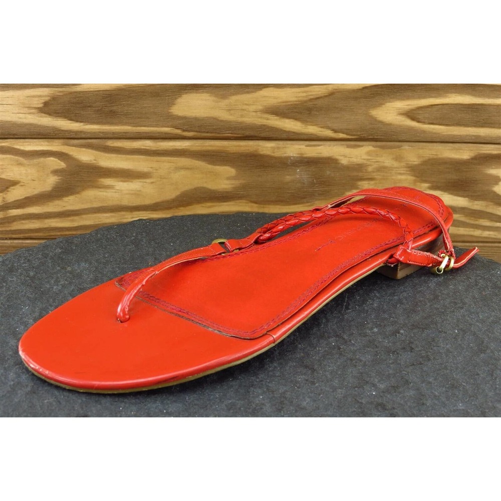 Banana Republic Sz 8.5 M Orange Thong Leather Women‎ Sandals